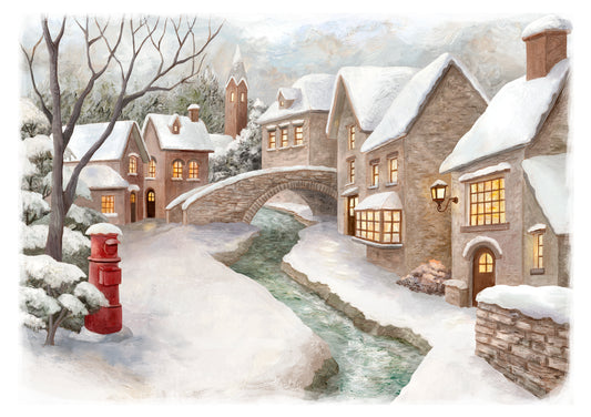 Snowy Village card